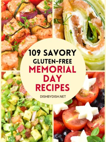 Collage of images of savory recipes