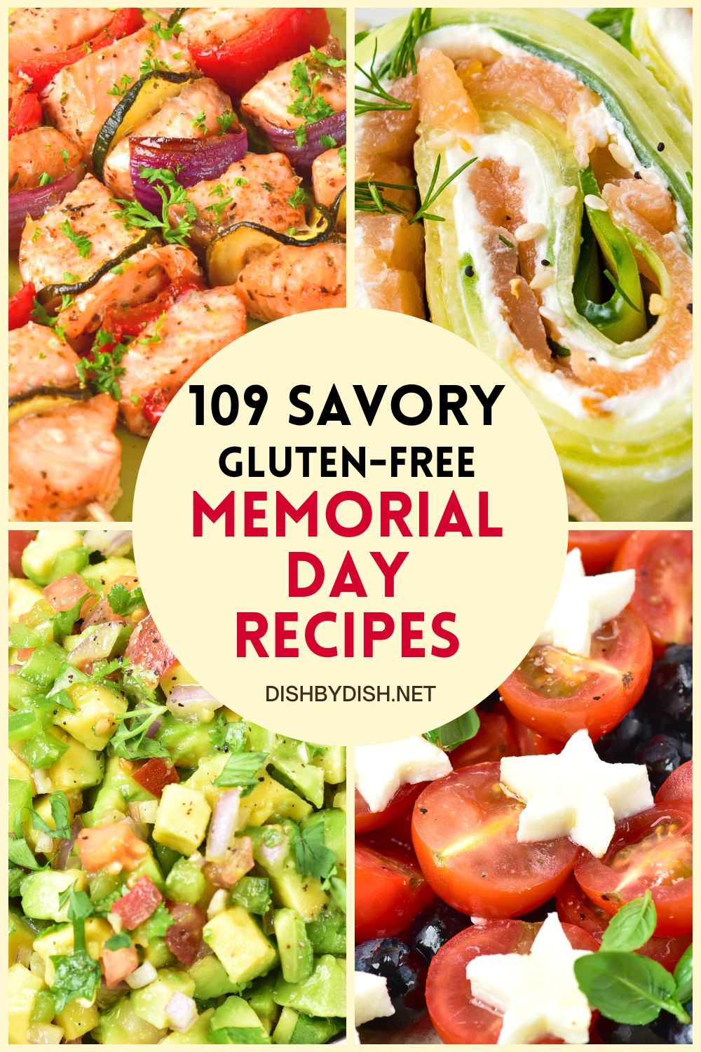 Collage of images of savory recipes