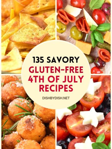 Collage of images of 4th of July savory recipes
