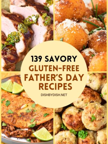 Collage of images of Father's day recipes