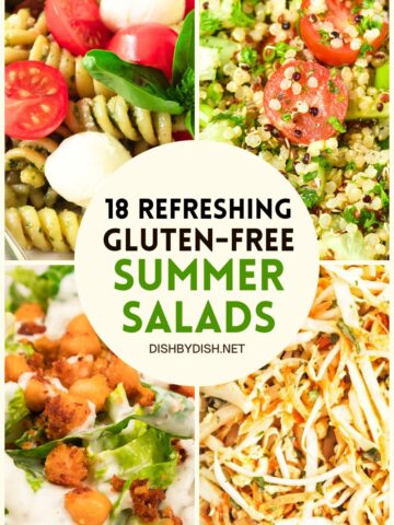 Collage of images of salad recipes