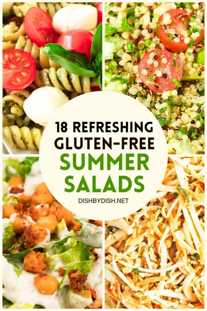 Collage of images of salad recipes