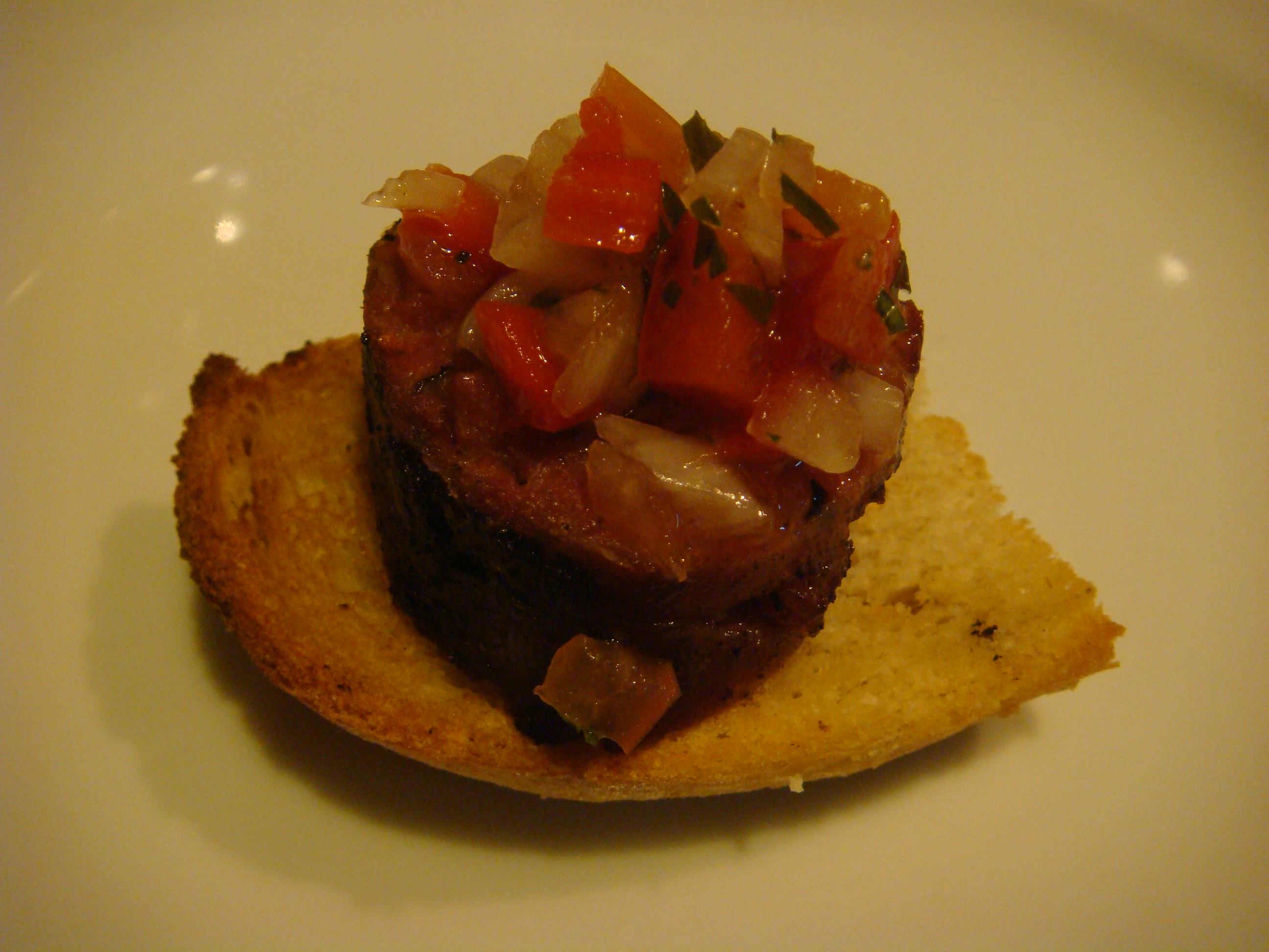 Chorizo crostini
