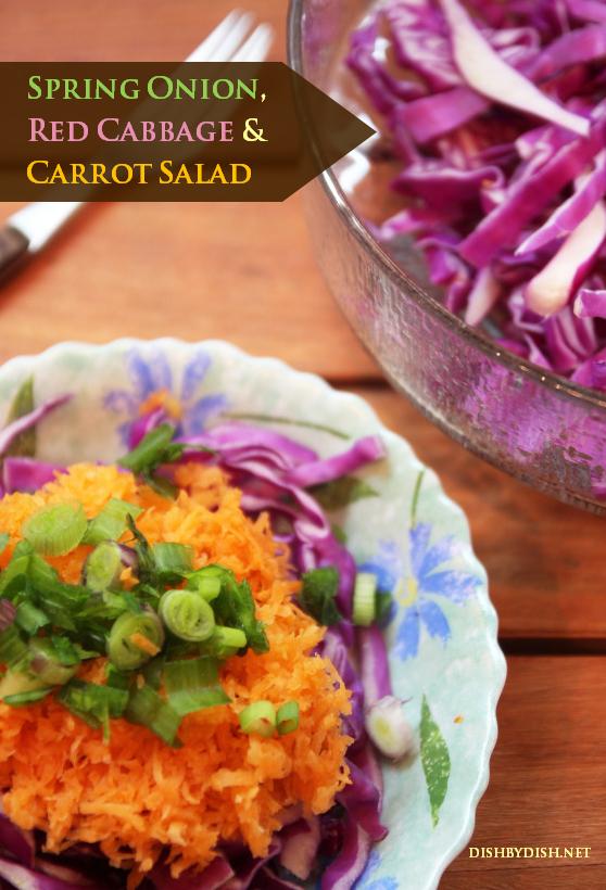 Spring Onion, Red Cabbage & Carrot Salad