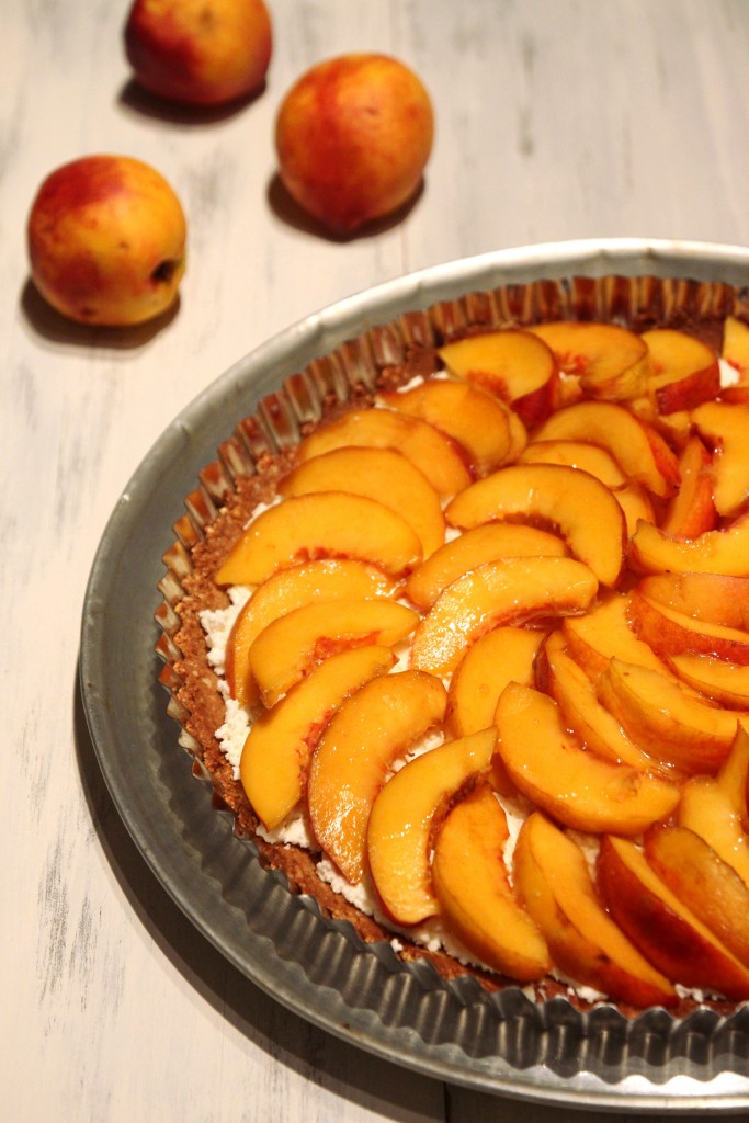 Honey Peach Ricotta Tart with Almond Crust