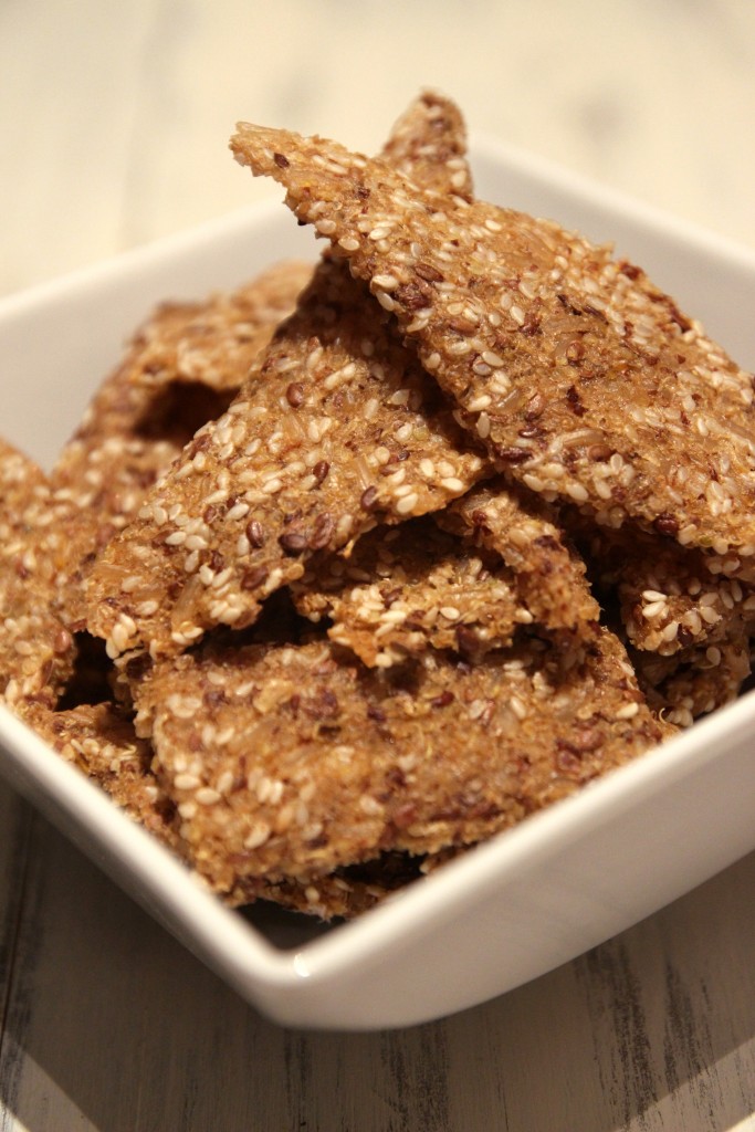 Quinoa Brown Rice Sesame Crackers5