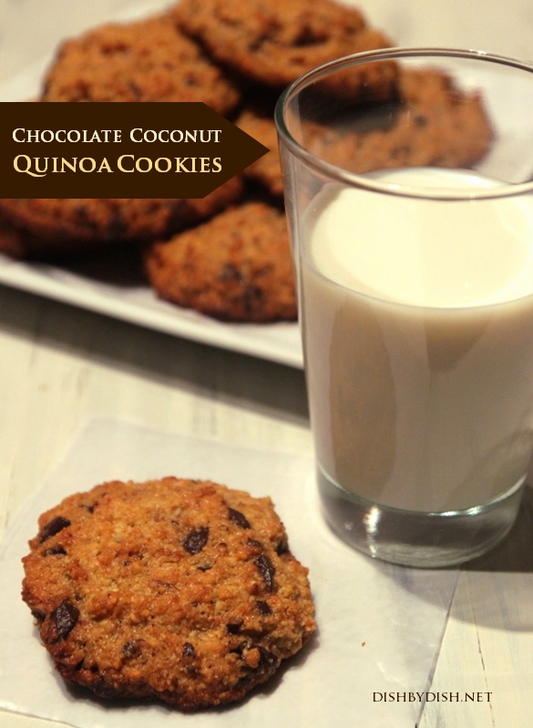 Chocolate Coconut Quinoa Cookies