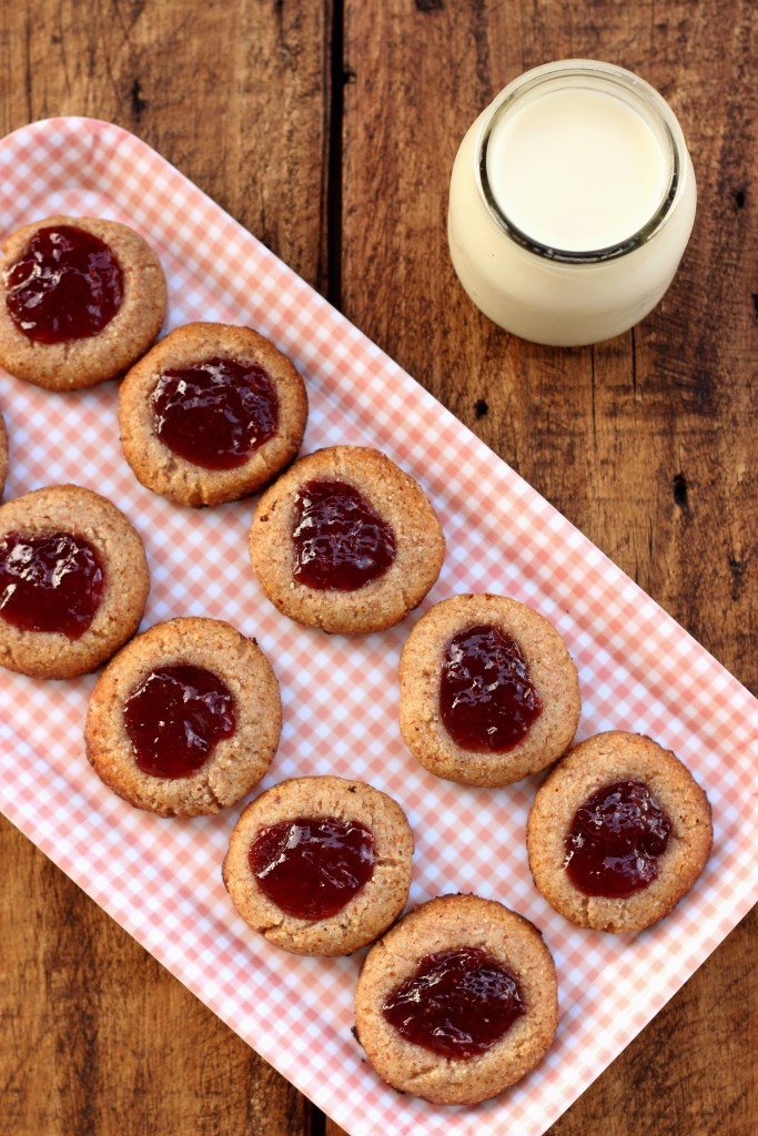 Grain-free Strawberry Thumbprint Cookies