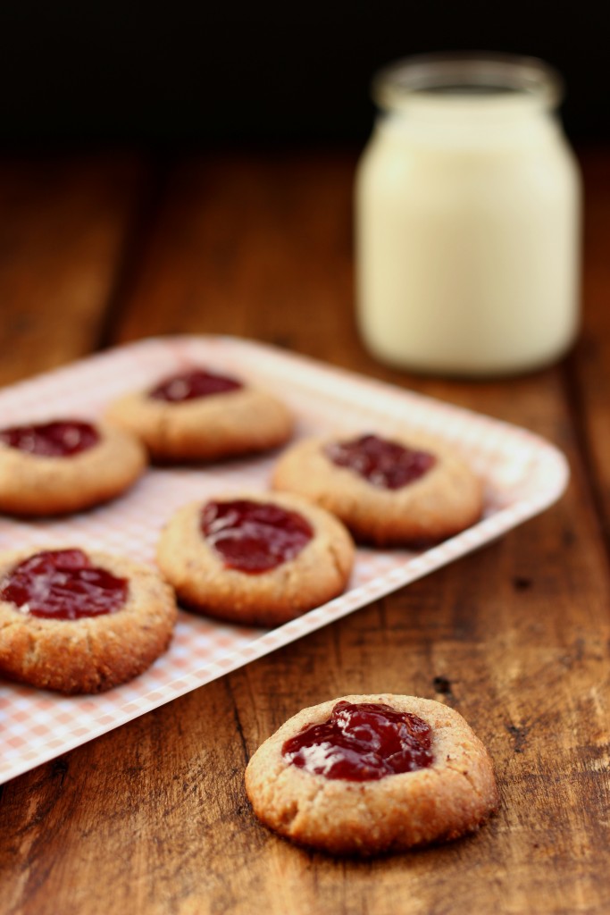Grain-free Strawberry Thumbprint Cookies