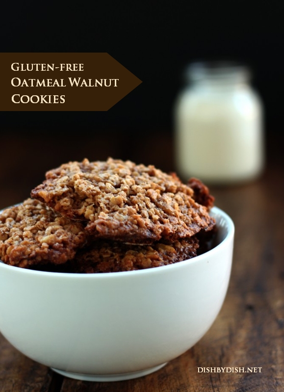 Gluten-free Oatmeal Walnut Cookies