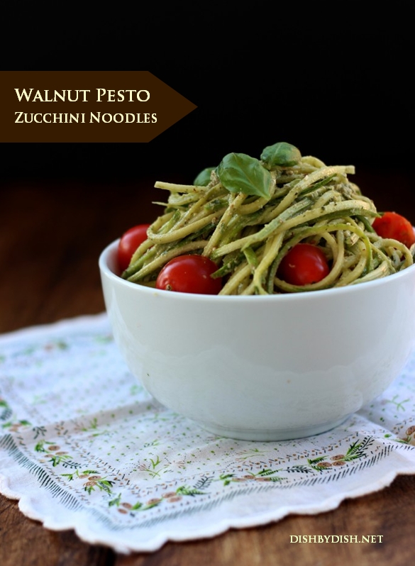 Walnut Pesto Zucchini Noodles