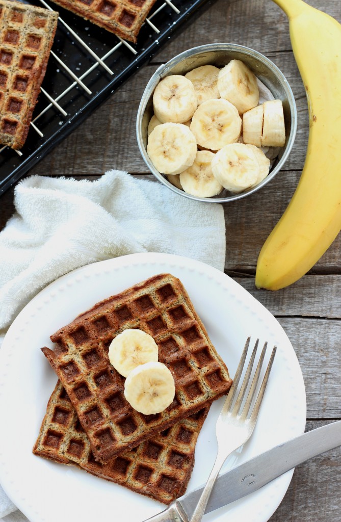 5-Ingredient Banana Flaxseed Waffles