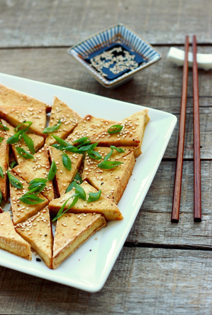 Pan-fried Tofu & Siracha Soy Sauce