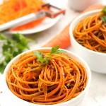 Carrot Noodles in Spicy Chimichurri Sauce
