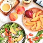 Peach, Arugula & Tomato Salad with Honey Olive Oil Dressing