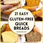 Collage of images of gluten-free quick breads
