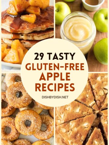 Collage of images of apple recipes