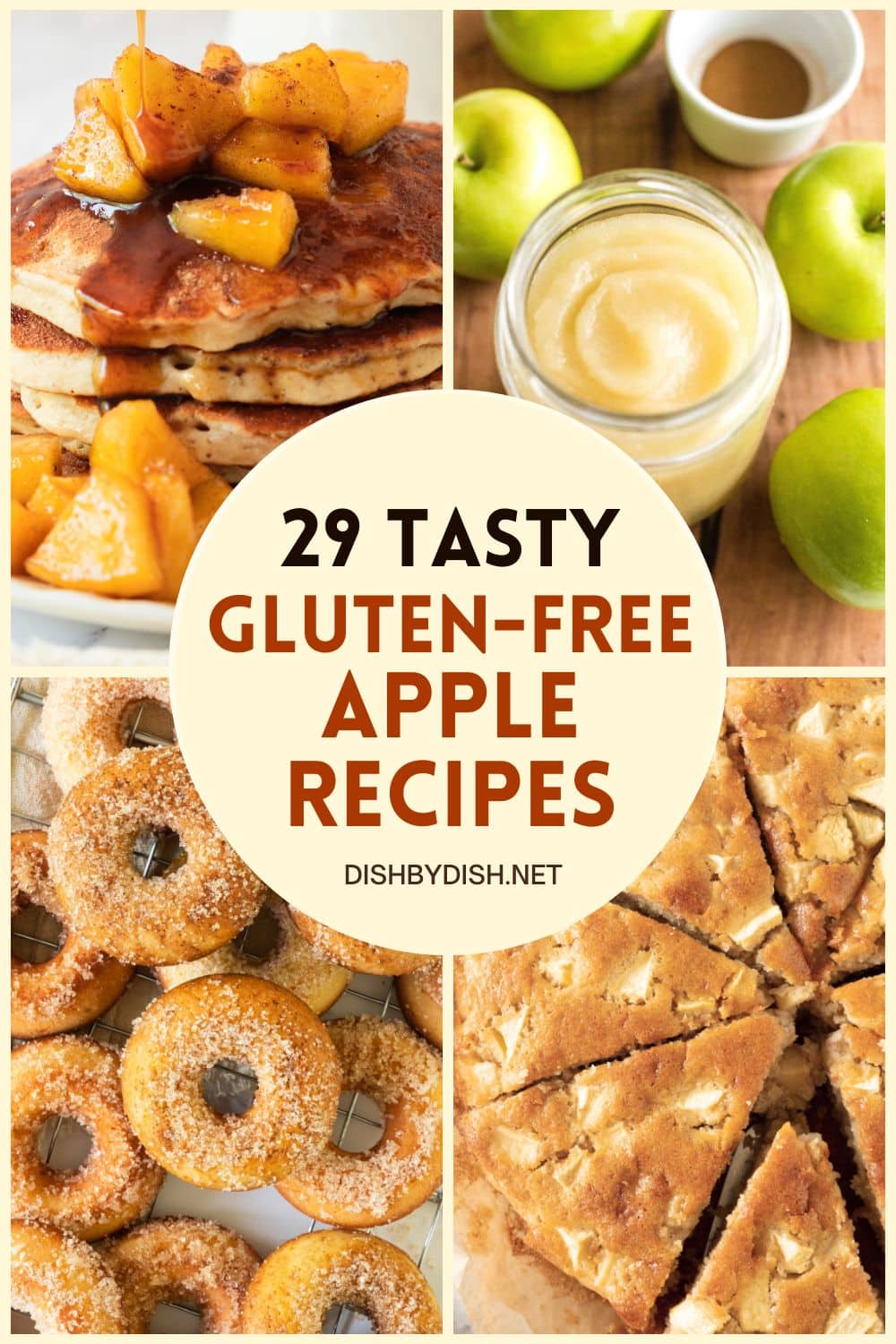 Collage of images of apple recipes