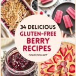 Collage of images of berry recipes