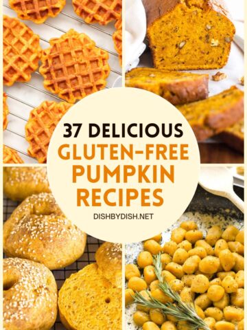 Collage of images of pumpkin recipes