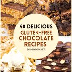 Collage of images of gluten-free chocolate recipes
