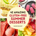 Collage of images of gluten-free summer desserts