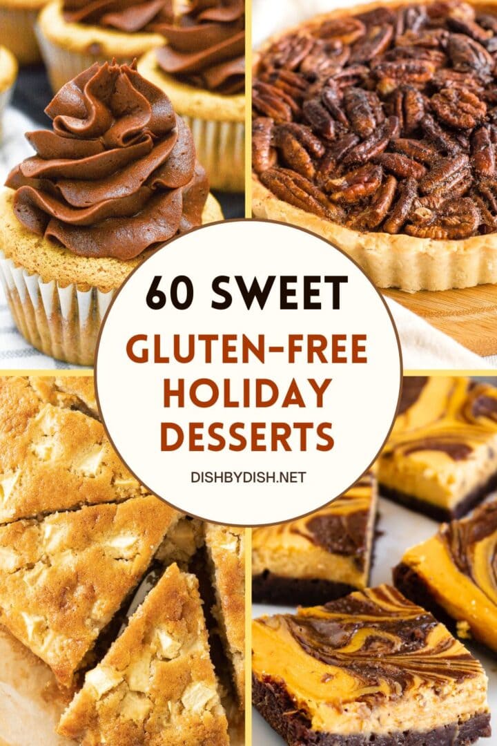 Collage of images of gluten-free desserts