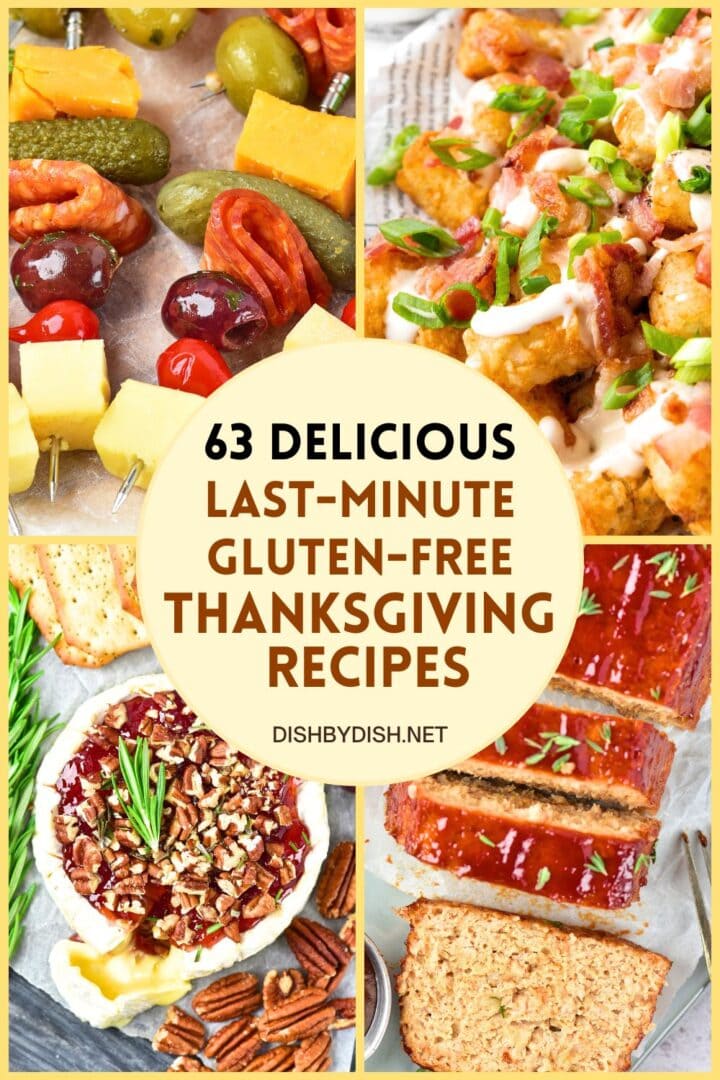 Collage of images of thanksgiving recipes