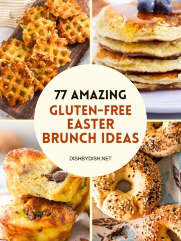 Collage of images of Easter brunch ideas