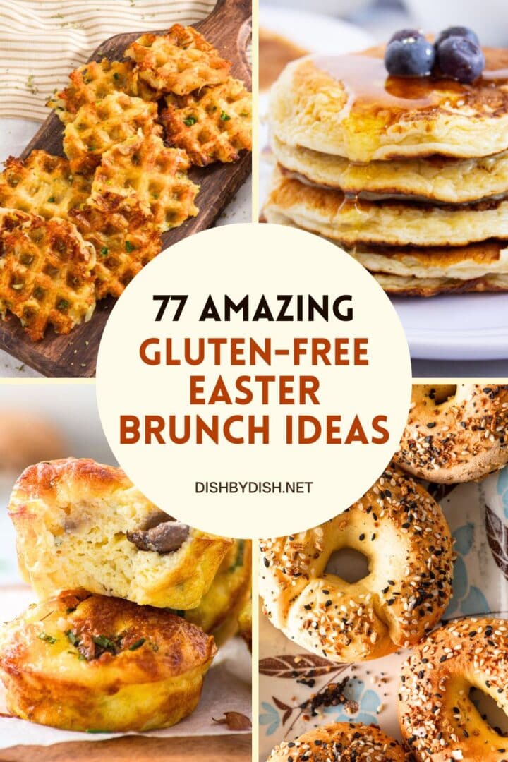 Collage of images of Easter brunch ideas