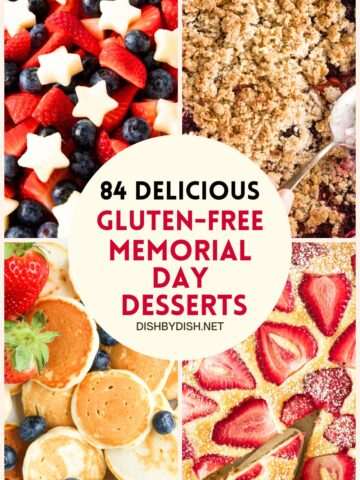 Collage of images of memorial day desserts