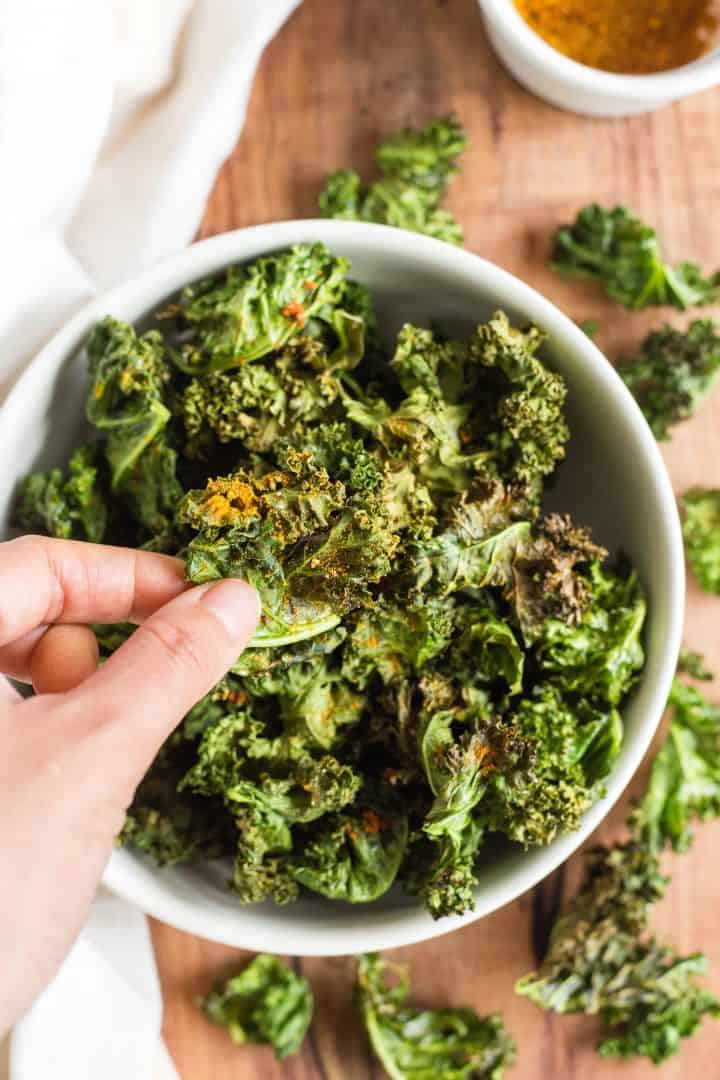 Crispy Air Fryer Kale Chips (GlutenFree, Vegan) Dish by Dish