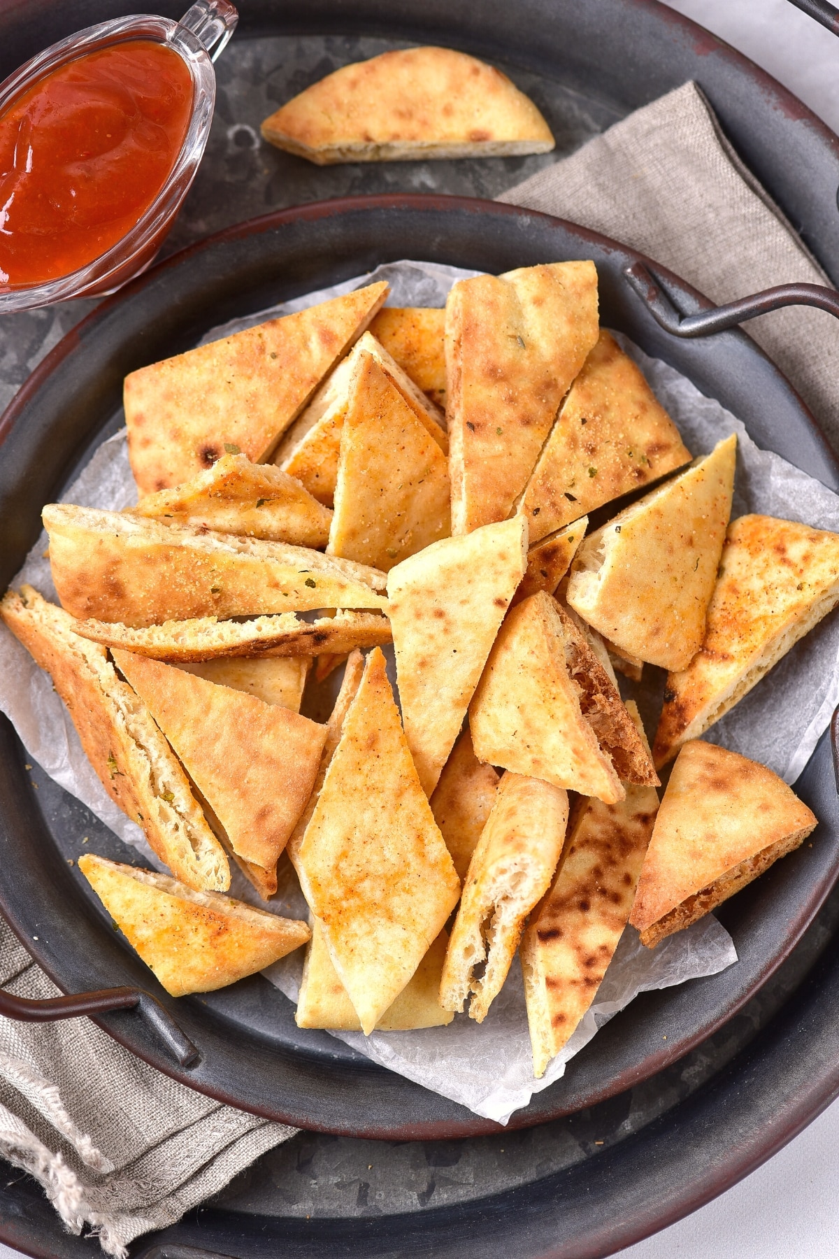 Air Fryer Pita Chips (GlutenFree, Vegan) Dish by Dish