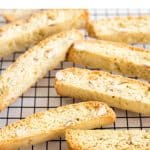 Pinterest image for almond biscotti