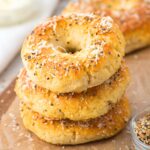 A stack of almond flour bagels