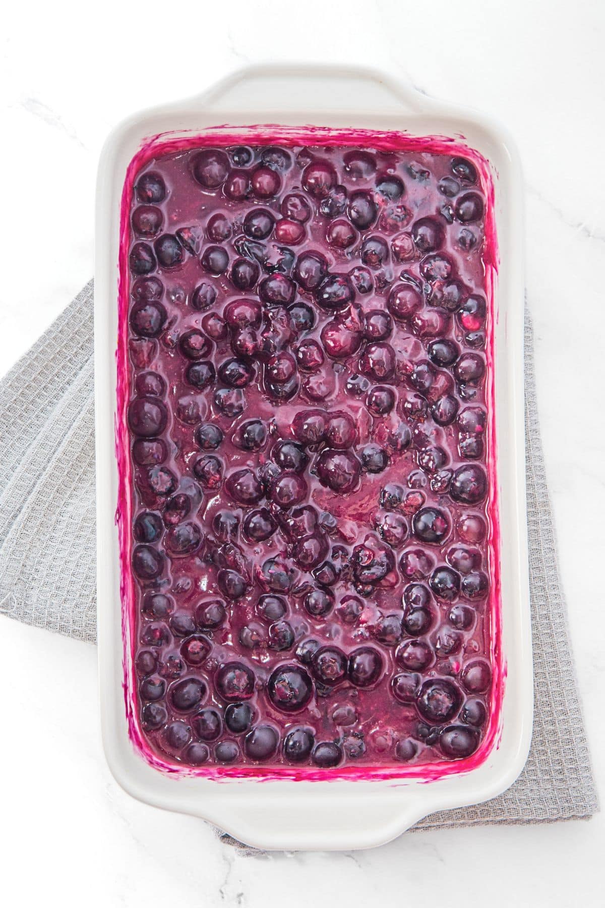Baked blueberry filling