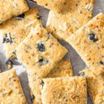 Up close view of almond flour crackers