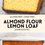 Collage of images of almond flour loaf