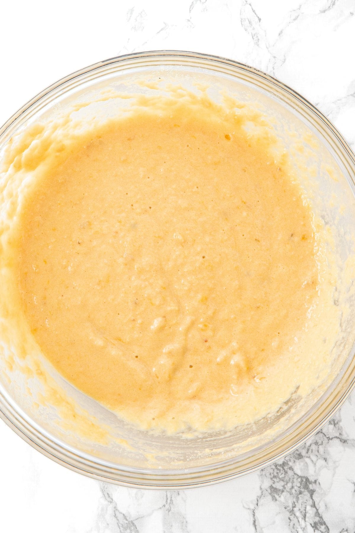 Gluten-free almond flour pancake batter in bowl