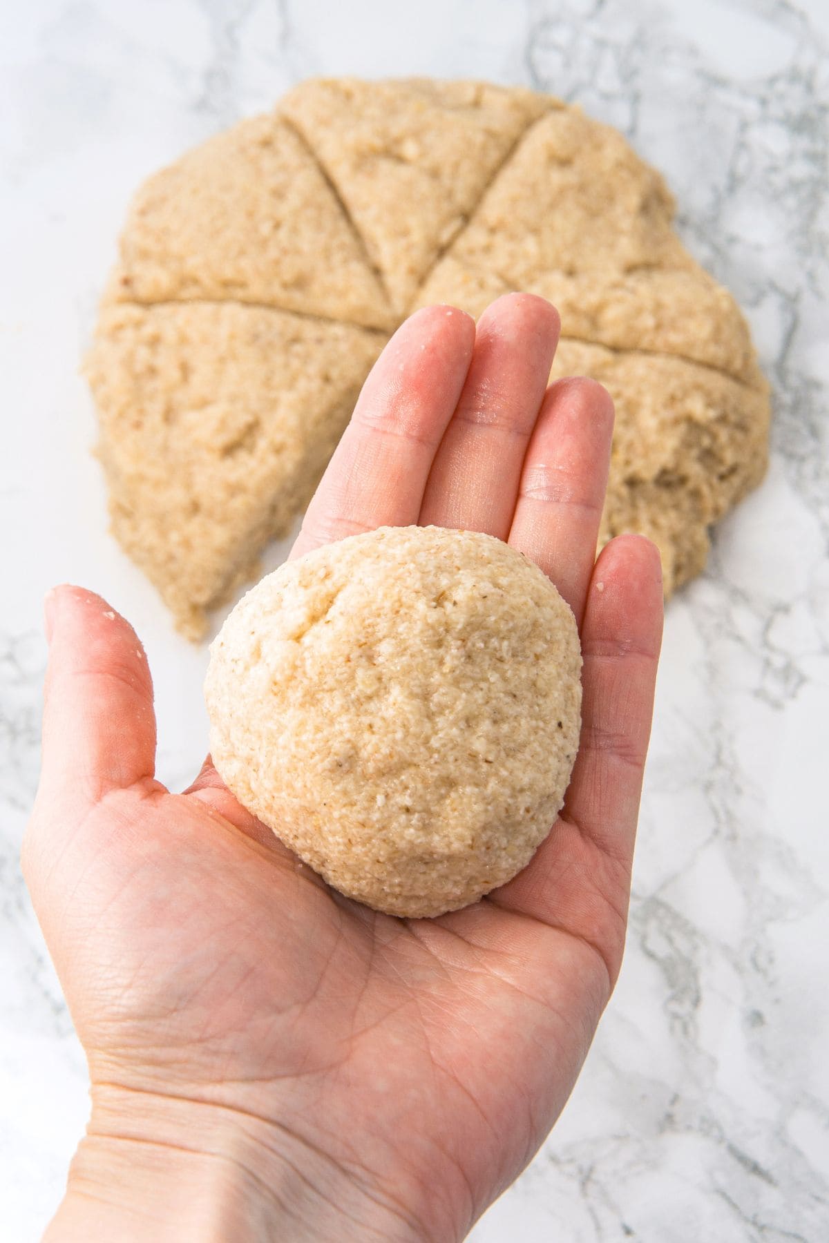 Rolling dough into balls