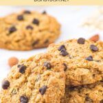 Almond flour and oatmeal cookies on a board