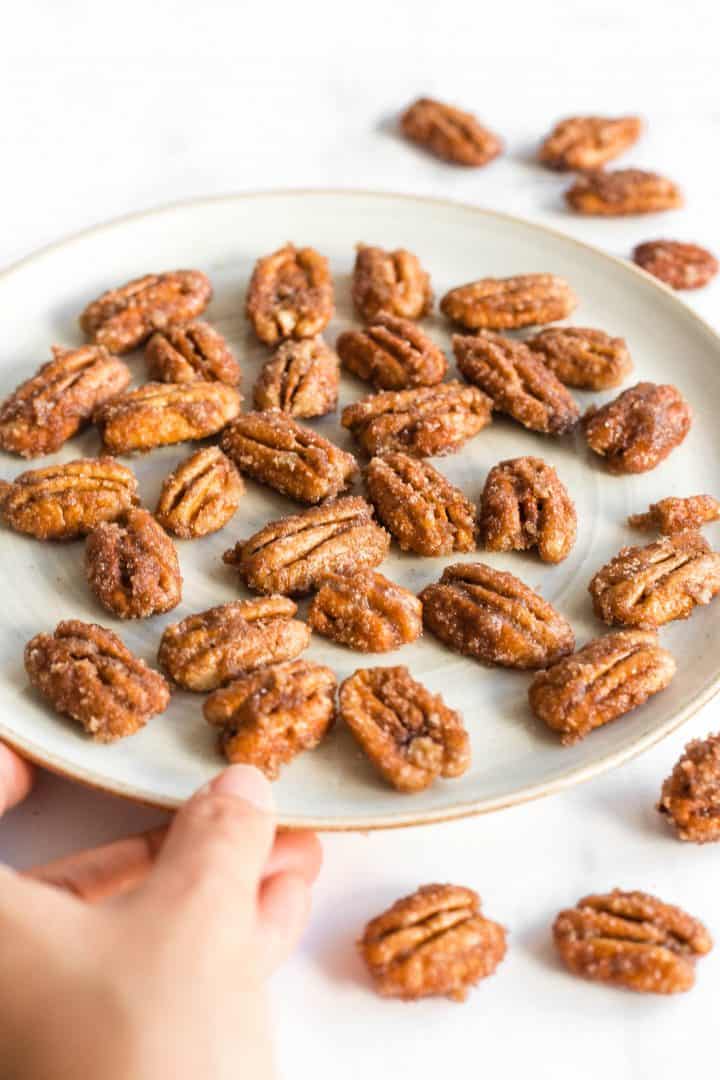 Easy Stovetop Candied Pecans (GlutenFree, Vegan) Dish by Dish