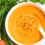 Creamy Carrot Turmeric Soup (Gluten-Free, Vegan)