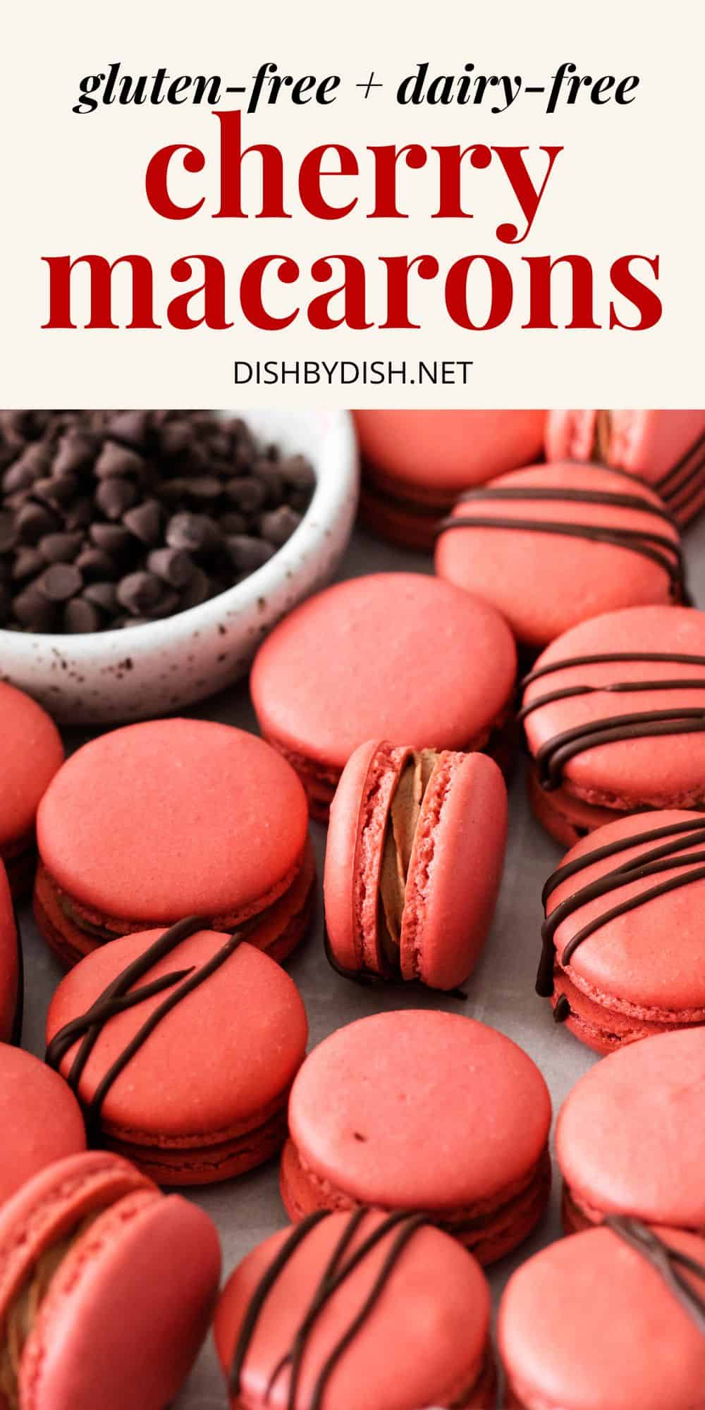 Cherry Macarons (GlutenFree, DairyFree) Dish by Dish