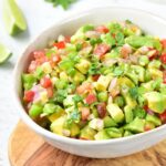 A bowl of chunky avocado salsa