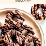 A plate of Girl Scouts samoas cookies