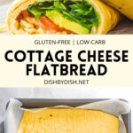 Collage of cottage cheese flatbread images