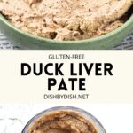 Collage of images of duck liver pate.