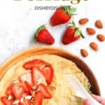 A wooden bowl with millet porridge