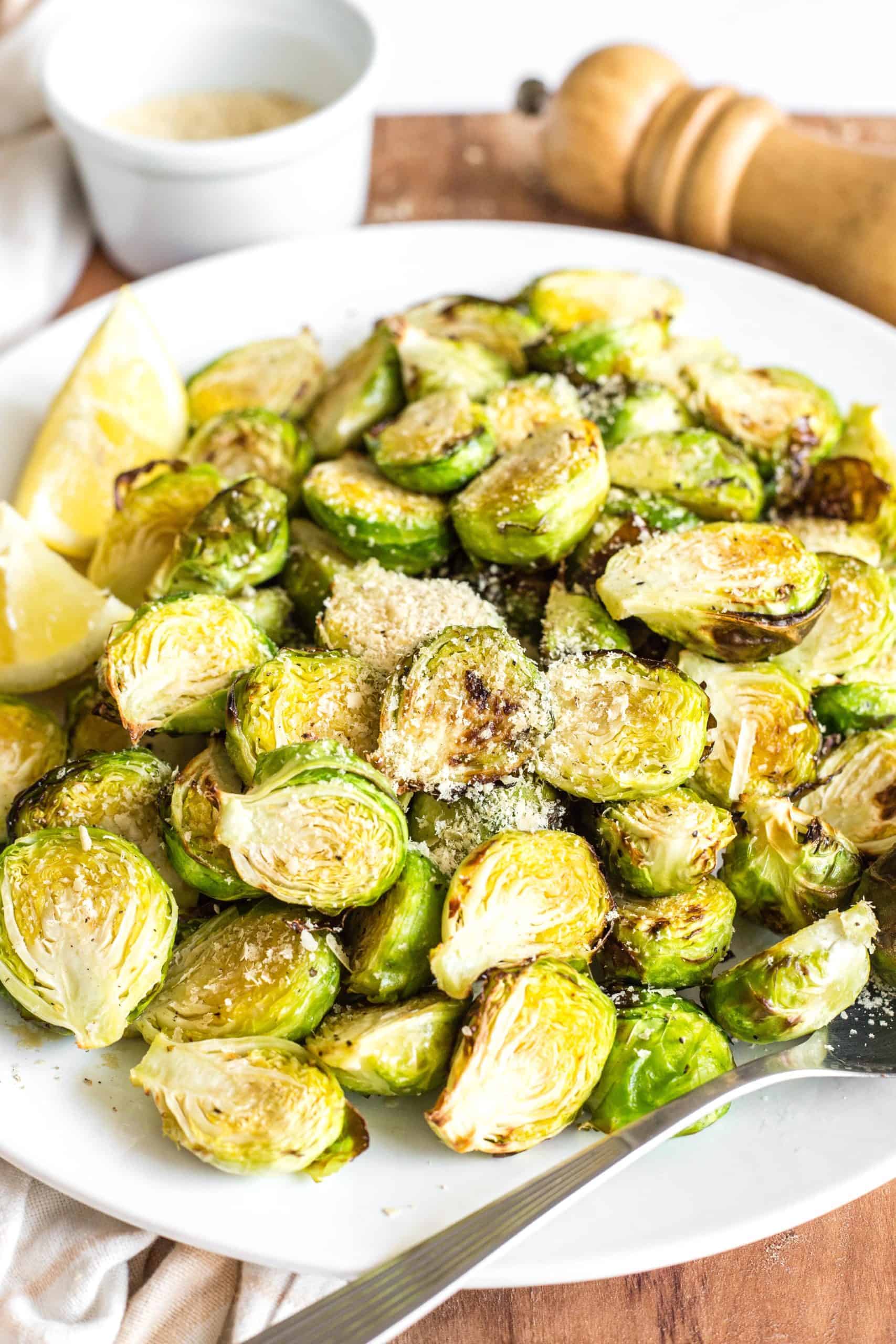 Crispy Air Fryer Brussels Sprouts (Gluten-Free,Vegan) - Dish by Dish